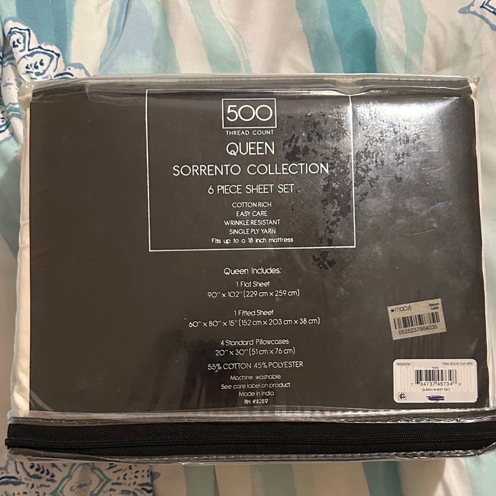 Brand new 500 Thread Count Queen Sheet Set Macys - Picture 2 of 4